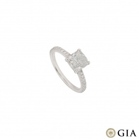 White Gold Cushion Cut Diamond Ring 1.81ct F/VS2 White Gold Cushion Cut Diamond Ring 1.81ct F/VS2